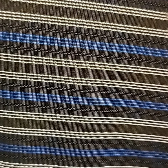 Champions Tour Golf Black and Blue Polo Shirt Classic Stripes - Picture 2 of 10